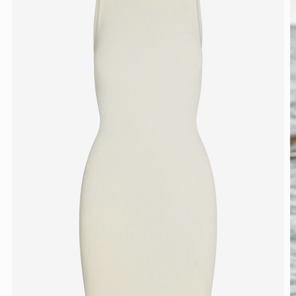 Monday Swimwear Ivory Ribbed Knit Midi Dress - Picture 3 of 4